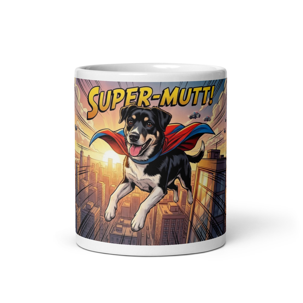 Super Dog — heroic flying dog scene